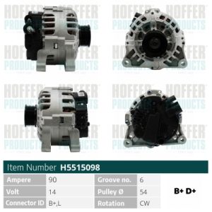 Alternator HOFFER H5515098