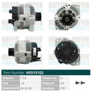 Alternator HOFFER H5515102