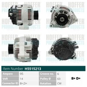 Alternator HOFFER H5515213 – PEOUGET | AutoRival