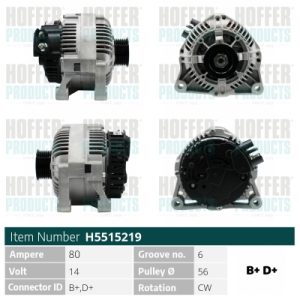 Alternator HOFFER H5515219 – PEOUGET | AutoRival