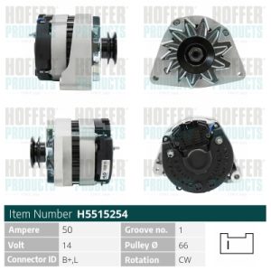 Alternator HOFFER H5515254 – PEOUGET | AutoRival