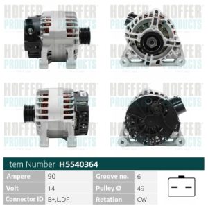 Alternator HOFFER H5540364 – PEOUGET | AutoRival