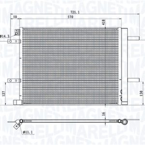 Condensator climatizare MAGNETI MARELLI 350203106200 – PEOUGET | AutoRival
