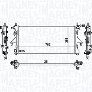 Radiator racire motor MAGNETI MARELLI 350213126900 – PEOUGET | AutoRival