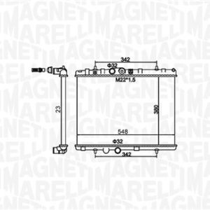 Radiator racire motor MAGNETI MARELLI 350213156100 – PEOUGET | AutoRival