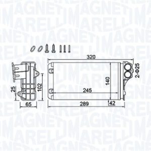 Schimbator de caldura incalzire habitaclu MAGNETI MARELLI 350218416000 – PEOUGET | AutoRival