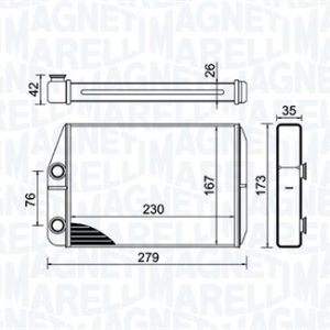 Schimbator de caldura incalzire habitaclu MAGNETI MARELLI 350218443000 – PEOUGET | AutoRival