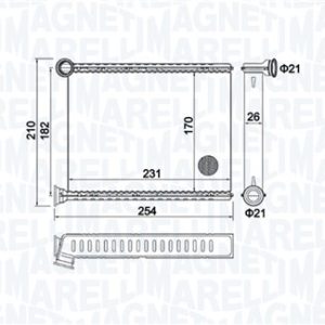 Schimbator de caldura incalzire habitaclu MAGNETI MARELLI 350218473000 – PEOUGET | AutoRival
