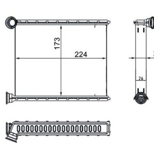Schimbator de caldura incalzire habitaclu MAHLE ORIGINAL AH 270 000S – PEOUGET | AutoRival