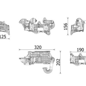 Radiator recirculare gaze de esapament MAHLE ORIGINAL CE 43 000P – PEOUGET | AutoRival