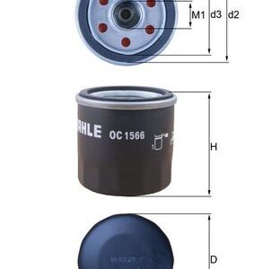 Filtru ulei MAHLE ORIGINAL OC 1566 – PEOUGET | AutoRival