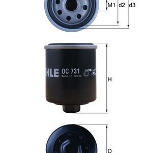 Filtru ulei MAHLE ORIGINAL OC 731 – PEOUGET | AutoRival
