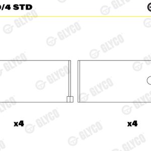 Cuzineti biela GLYCO 01-4189/4 STD – PEOUGET | AutoRival
