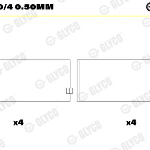 Cuzineti biela GLYCO 71-4080/4 0.50mm – PEOUGET | AutoRival