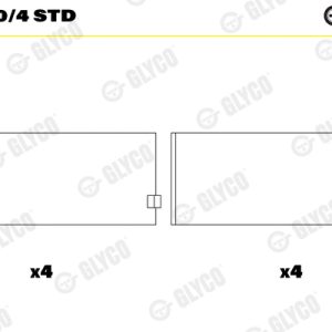Cuzineti biela GLYCO 71-4080/4 STD – PEOUGET | AutoRival