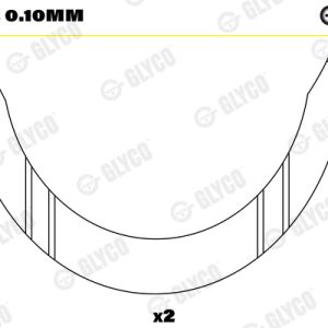 Saiba distantier arbore cotit GLYCO A203/2 0.10mm – PEOUGET | AutoRival