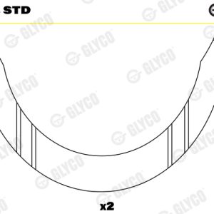 Saiba distantier arbore cotit GLYCO A203/2 STD – PEOUGET | AutoRival