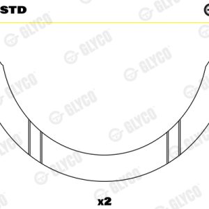 Saiba distantier arbore cotit GLYCO A241/2 STD – PEOUGET | AutoRival