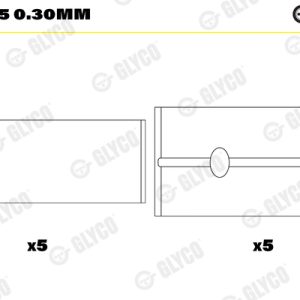 Cuzineti arbore cotit GLYCO H1066/5 0.30mm – PEOUGET | AutoRival