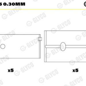 Cuzineti arbore cotit GLYCO H1074/5 0.30mm – PEOUGET | AutoRival