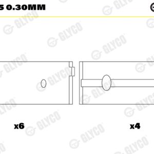 Cuzineti arbore cotit GLYCO H1087/5 0.30mm – PEOUGET | AutoRival