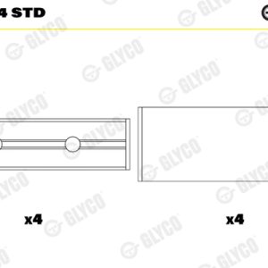 Cuzineti arbore cotit GLYCO H1338/4 STD – PEOUGET | AutoRival