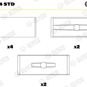 Cuzineti arbore cotit GLYCO H1345/4 STD – PEOUGET | AutoRival