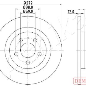 Disc frana ASHIKA 61-00-0606C – PEOUGET | AutoRival