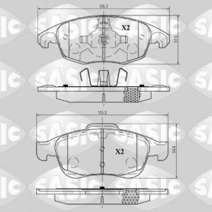 Set placute frana SASIC 6210009 – PEOUGET | AutoRival