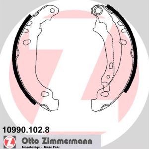 Set saboti frana ZIMMERMANN 10990.102.8 – PEOUGET | AutoRival