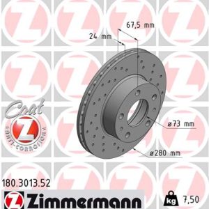Disc frana ZIMMERMANN 180.3013.52 – PEOUGET | AutoRival