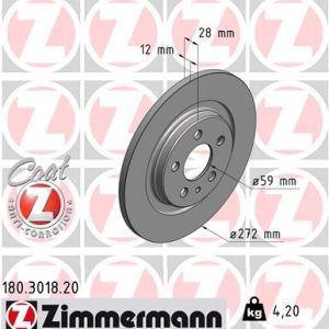 Disc frana ZIMMERMANN 180.3018.20 – PEOUGET | AutoRival