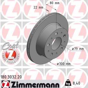 Disc frana ZIMMERMANN 180.3032.20 – PEOUGET | AutoRival