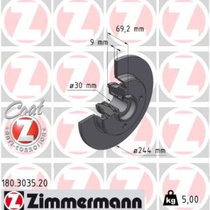 Disc frana ZIMMERMANN 180.3035.20 – PEOUGET | AutoRival