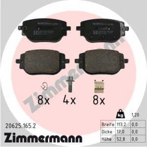 Set placute frana ZIMMERMANN 20625.165.2 – PEOUGET | AutoRival