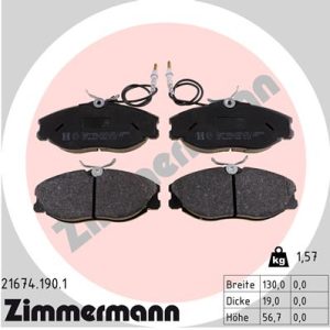 Set placute frana ZIMMERMANN 21674.190.1 – PEOUGET | AutoRival