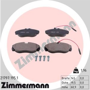 Set placute frana ZIMMERMANN 21797.195.1 – PEOUGET | AutoRival
