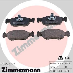 Set placute frana ZIMMERMANN 21827.170.1 – PEOUGET | AutoRival