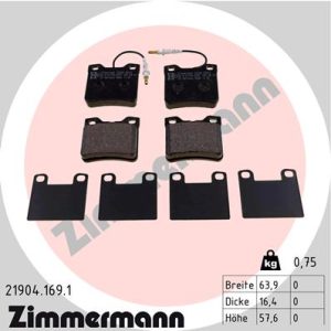 Set placute frana ZIMMERMANN 21904.169.1 – PEOUGET | AutoRival