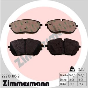 Set placute frana ZIMMERMANN 22218.185.2 – PEOUGET | AutoRival