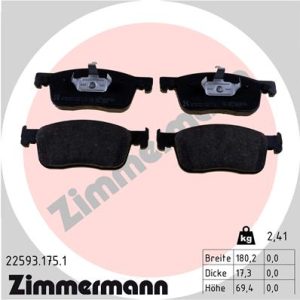 Set placute frana ZIMMERMANN 22593.175.1 – PEOUGET | AutoRival