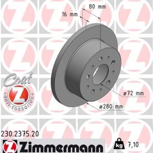 Disc frana ZIMMERMANN 230.2375.20 – PEOUGET | AutoRival