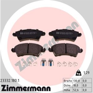 Set placute frana ZIMMERMANN 23332.180.1 – PEOUGET | AutoRival