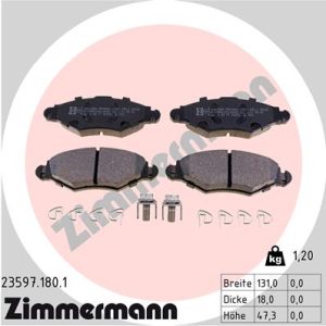 Set placute frana ZIMMERMANN 23597.180.1 – PEOUGET | AutoRival