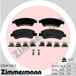 Set placute frana ZIMMERMANN 23599.190.2 – PEOUGET | AutoRival