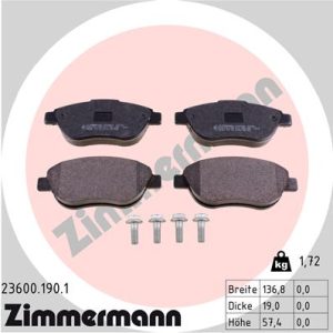 Set placute frana ZIMMERMANN 23600.190.1 – PEOUGET | AutoRival