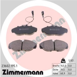 Set placute frana ZIMMERMANN 23602.195.1 – PEOUGET | AutoRival