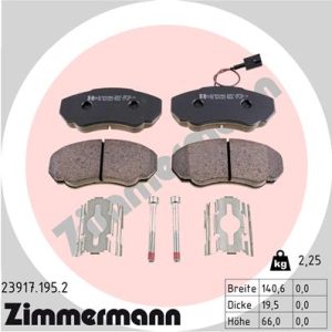 Set placute frana ZIMMERMANN 23917.195.2 – PEOUGET | AutoRival