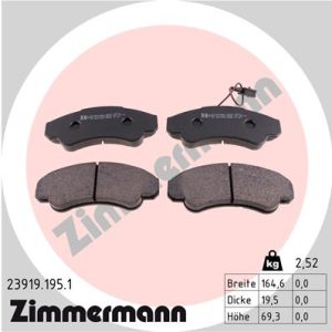 Set placute frana ZIMMERMANN 23919.195.1 – PEOUGET | AutoRival