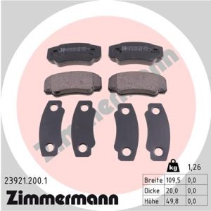 Set placute frana ZIMMERMANN 23921.200.1 – PEOUGET | AutoRival